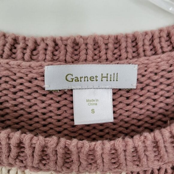 Garnet Hill Polka Dot Sweater Top Pink Size Small - Picture 10 of 11